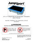 JumpSport 10`x17` Staged-Bounce Rectangular Trampoline User`s