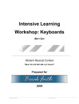 Intensive Learning Workshop: Keyboards