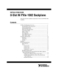 8-Slot NI PXIe-1082 Backplane Installation Guide