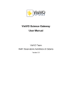 VisIVO Science Gateway User Manual - VisIVO Gateway