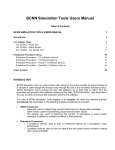 BCNN Simulation Tools Users Manual