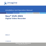 DVR-3901 Digital Video Recorder Installation and Operation Manual