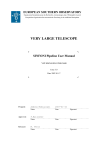 VERY LARGE TELESCOPE SINFONI Pipeline User Manual