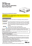Hitachi CP-DW10N User Manual - Electronic Whiteboards Warehouse