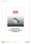 ISI-501 Series Off-Grid Solar Inverter User Manual