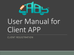 User Manual for Client APP