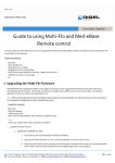 Guide to Multi-Flo Remote Control using Med