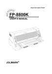 Jolimark FP-8800K User`s Manual V.1.02
