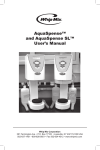 AquaSpense™ and AquaSpense SL™ User`s Manual