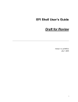 EFI Shell User`s Guide Draft for Review