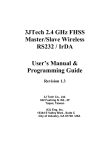 3JTech 2.4 GHz FHSS Master/Slave Wireless RS232 / IrDA User`s