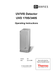 UVD 170S/340S UV/VIS Detector Manual