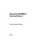 Extending INFORMIX-Universal Server: User