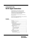 NI RF Signal Generators Getting Started Guide