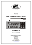 ps 230 dual channel speaker station user manual