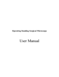 4804687 - Surgical Operating Standing Microscope User Manual
