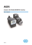 Actuator with RS485/SIKONETZ5 interface User manual