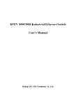 KIEN 1000/2000 Industrial Ethernet Switch User`s Manual