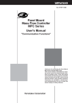 Panel Mount Mass Flow Controller MPC Series User`s Manual