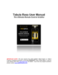 Tabula Rasa User Manual