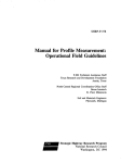 manual for profile measurement:operational field guidelines