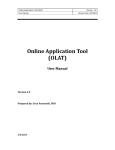 Online Application Tool (OLAT) User Manual