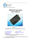 JZX878 RF Data Radio User`s Manual