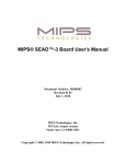 MIPS® SEAD(TM)-3 Board User`s Manual
