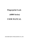 Fingerprint lock user manual HN6000