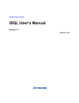 iSQL User`s Manual - ALTIBASE Customer Support