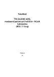 TeleWell TW-EA2000 ADSL modeemi/palomuuri/reititin+ WLAN