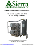 USER MANUAL/Installation Instructions TV-22 with 12