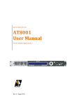 AT8001 User Manual - Hitachi Kokusai Electric America, Ltd.