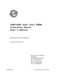 DPM104HR Dual Port SRAM Interface Board User`s Manual