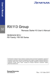 Renesas Starter Kit for RX113 User`s Manuaｌ