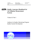 Quality Assurance Handbook for Air Pollution Measurement Systems