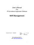 NVR IP Surveillance Application Software User Manual - RF-Link