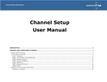 User Manual -- Channel Creation