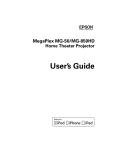 MegaPlex MG-50 Epson Home Cinema Projector Manual