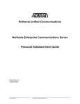 NetVanta Enterprise Communications Server 4.5 Personal Assistant