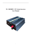 TE- 300/500W –WV Series Inverters User Manual
