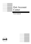 Océ Account Center 2x User Manual