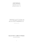 USER MANUAL Zaxcom RX12 / QRX212 Module