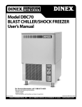 Model DBC70 BLAST CHILLER/SHOCK FREEZER User`s Manual