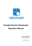 Portable Electric Desalinator Operation Manual