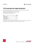 1756 ControlLogix Power Supplies Specifications Technical Data