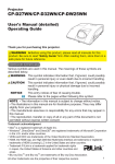 Hitachi CP-D27WN Operating Instructions Manual