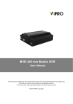 MVR-300 4ch Mobile DVR User`s Manual