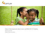 Optum ICD-10 Testing - Electronic Network Systems