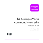 HP StorageWorks Command View SDM Installation & User Guide